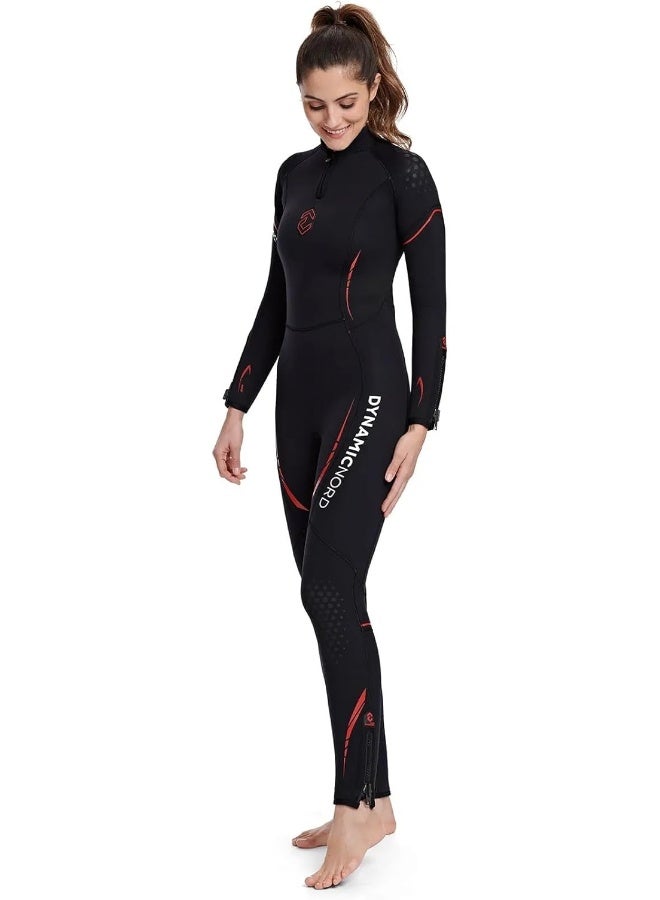 DYNAMICNORD DYNAMIC NORD FULLSUIT WOMEN 5MM SL-52 BLACK/RED - Image 1
