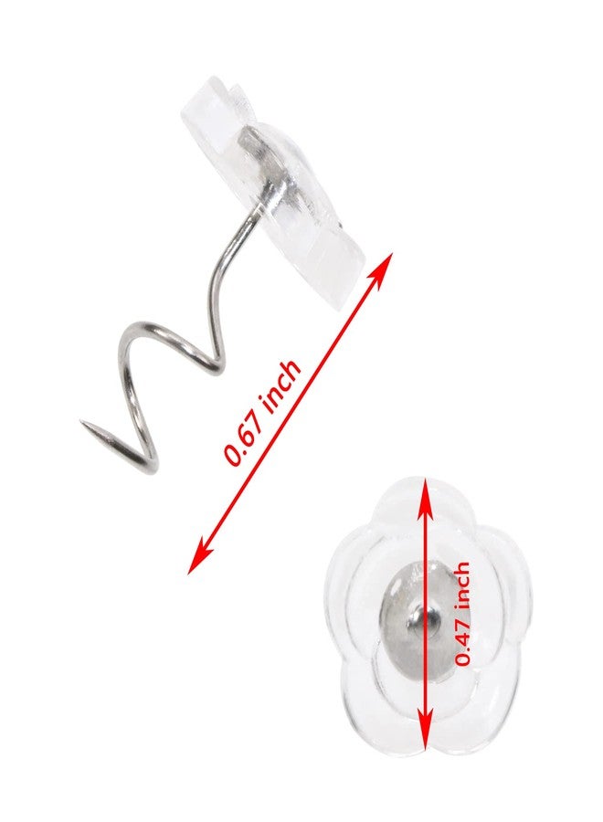 Mini Skater 30 Pack Twist Pins with Small Box Transparent Metal Rose Heads Shape Screw Headliner Hold Upholstery Bedskirts Fixed Blankets Car Slip Couch Furniture Covers in Place - Image 2