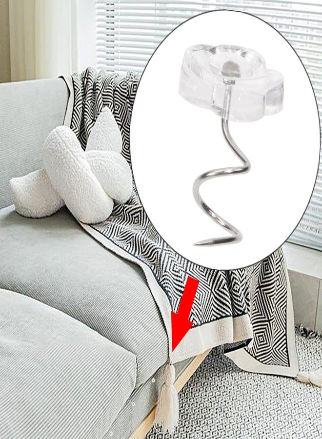 Mini Skater 30 Pack Twist Pins with Small Box Transparent Metal Rose Heads Shape Screw Headliner Hold Upholstery Bedskirts Fixed Blankets Car Slip Couch Furniture Covers in Place - Image 5