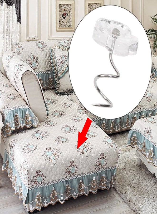 Mini Skater 30 Pack Twist Pins with Small Box Transparent Metal Rose Heads Shape Screw Headliner Hold Upholstery Bedskirts Fixed Blankets Car Slip Couch Furniture Covers in Place - Image 4