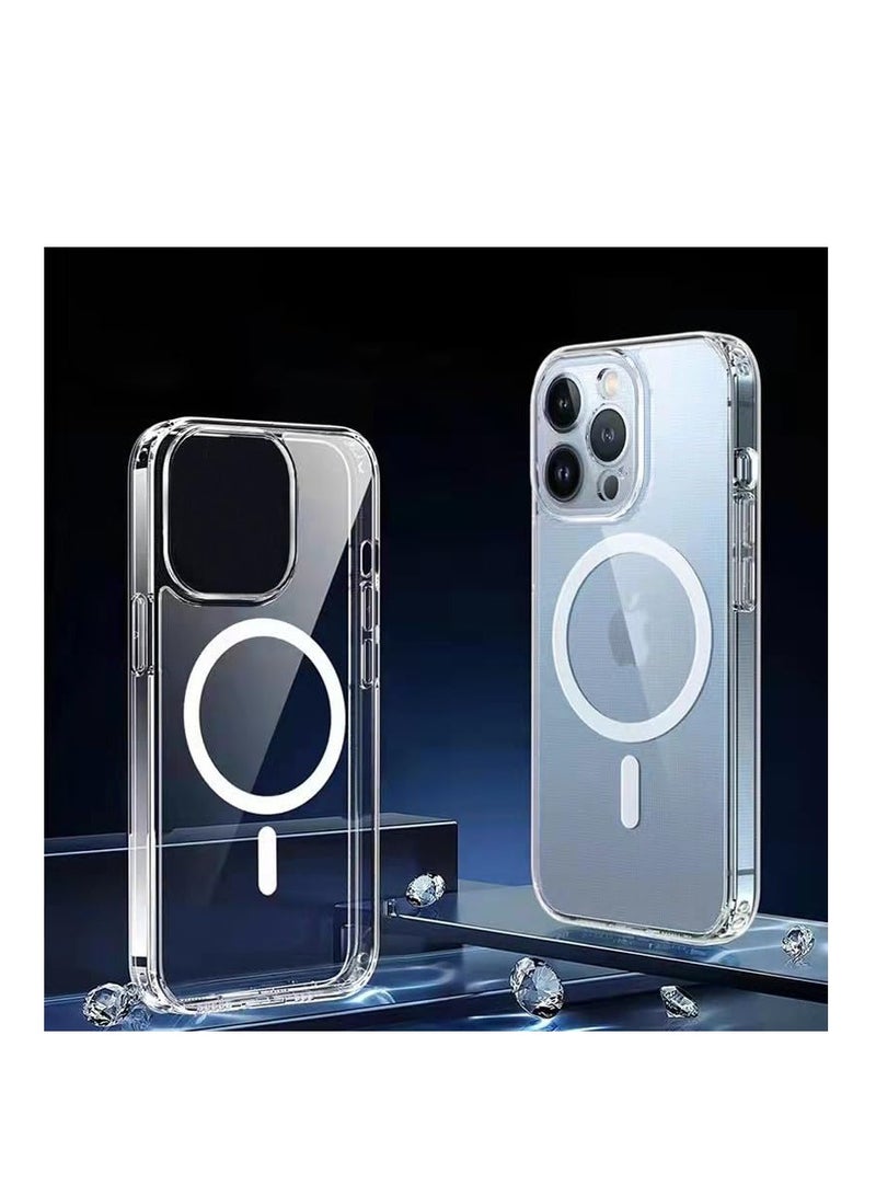 general For iPhone Pro Hybrid Mag Back Cover Case for iPhone 12 and iPhone 15 Pro (TPU + Poly Carbonate | White) (iPhone 15 Pro Max - Image 2