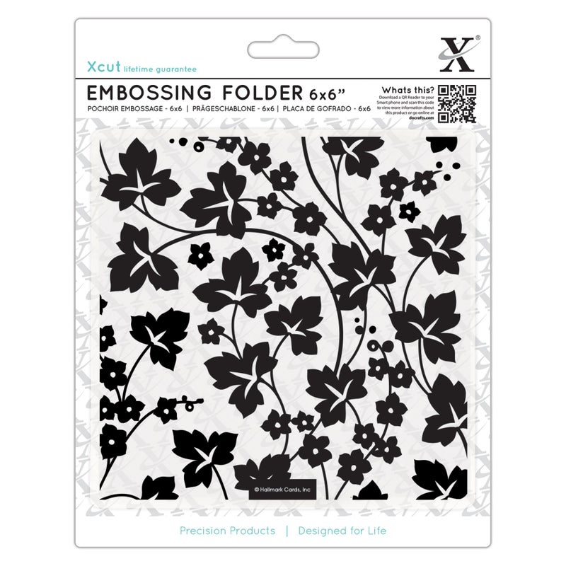 Xcut 6x6 Flowers  Ivy Embossing Folder DIY Arts  Craft Accessories Card Making Supplies Embossing Decoration Scoring Supplies  Crafting Tool Accessories Scrapbooking Embossing Ink Pads