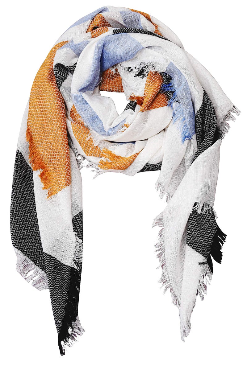 Zaina Unisex Cotton Viscose Multicolor Scarf for Men & Women - Fit for All Ages - Image 1