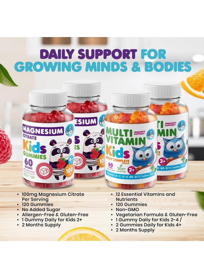 Dr. Moritz د. مورتز حلوى المغنيسيوم للأطفال (60 حبة، عبوتين) وحلوى الفيتامينات المتعددة للأطفال (60 حبة، عبوتين) - لدعم الاسترخاء والصحة - فيتامينات للأطفال - مكمل المغنيسيوم للاسترخاء - Image 3