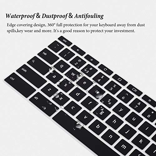 CASEDAO Keyboard Cover for 14" ASUS Chromebook Flip C433 C433TA C434 C434TA C302 C302CA/ASUS Chromebook CX1/ASUS Chromebook 14 C425TA/ASUS Chromebook C423NA C523NA Keyboard Skin-Black - Image 5