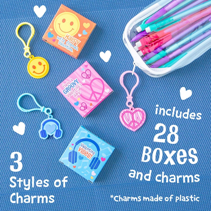 Peaceable Kingdom Valentines Box for Kids, Valentines Day Box Kit for Valentines Cards for Kids Classroom - Backpack Charm Valentines - Image 5