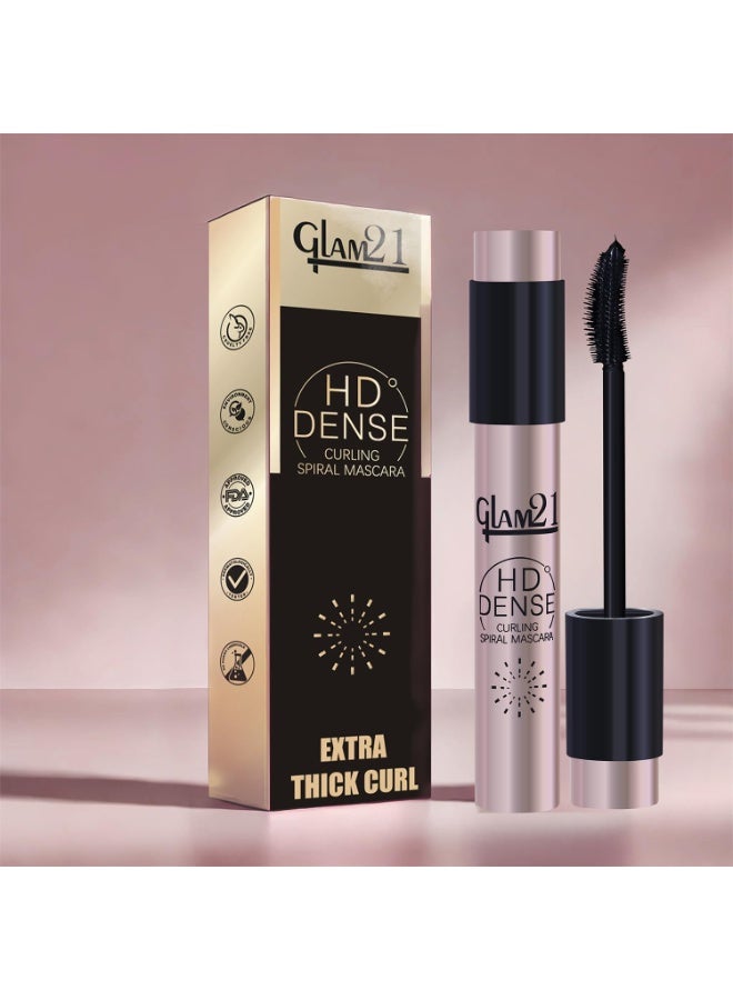 غلام ماسكارا جلام ٢١ عالية الدقة كثيفة، بفرشاة صغيرة، تقنية حساسة للحرارة، مقاومة للتلطخ والماء، رموش كثيفة، تدوم ١٦ ساعة (أسود) | ١٠ مل - Image 4