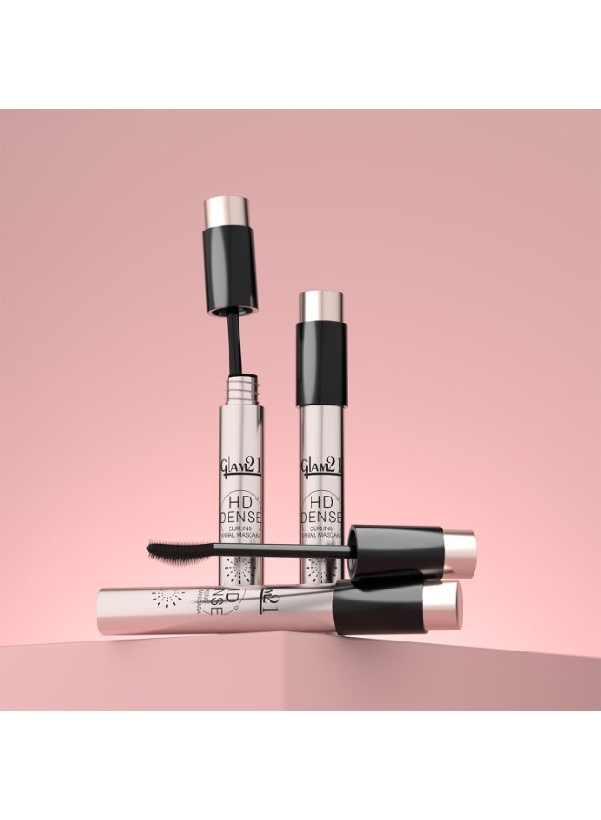 غلام ماسكارا جلام ٢١ عالية الدقة كثيفة، بفرشاة صغيرة، تقنية حساسة للحرارة، مقاومة للتلطخ والماء، رموش كثيفة، تدوم ١٦ ساعة (أسود) | ١٠ مل - Image 3