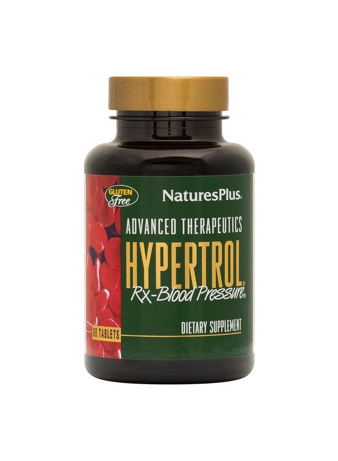 Natures Plus Advanced Therapeutics Hypertrol Rx Blood Pressure - 60 Vegetarian Tablets - Magnesium & Chromium Supplement with Botanical Herbs - Gluten-Free - 30 Servings - Image 1
