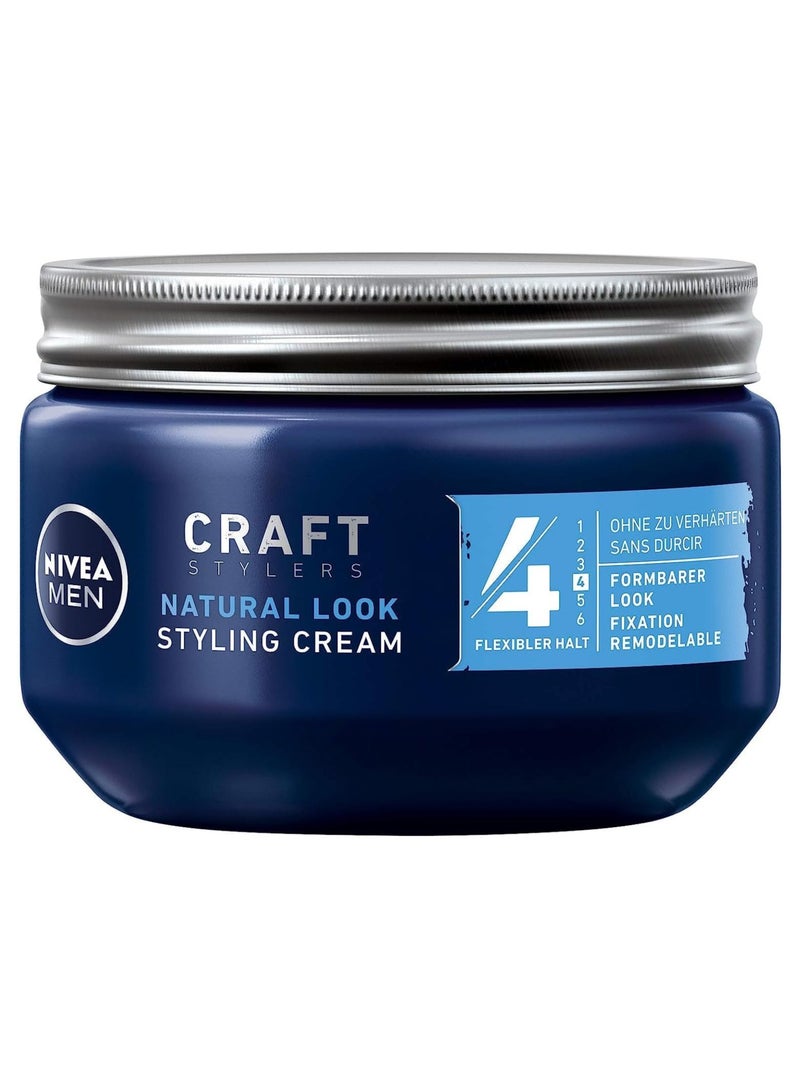 NIVEA MEN Styling Cream, Hair Cream for Malleable Hold without Hardening, Flexible Hair Gel for a Natural Look 150 ml - Image 1