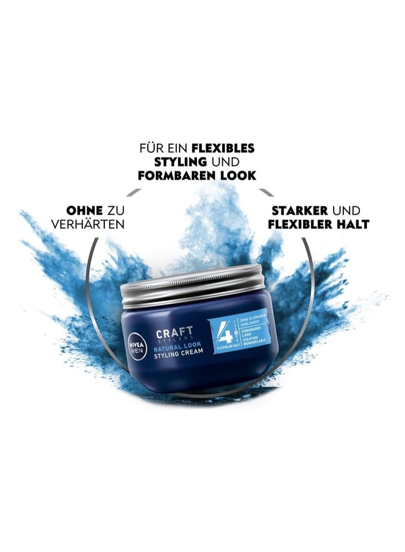 NIVEA MEN Styling Cream, Hair Cream for Malleable Hold without Hardening, Flexible Hair Gel for a Natural Look 150 ml - Image 2