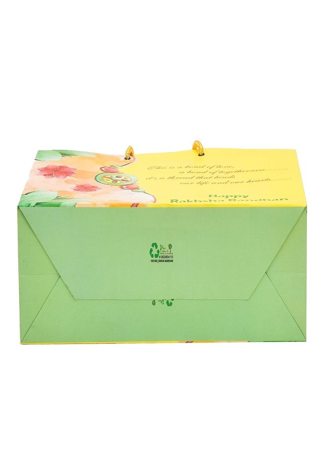 PPJ ® -HAPPY RAKSHA BANDHAN (5 Pcs.) (RAKHI PAPER BAGS) PAPER CARRY BAG, 10 Inch X 14 Inch X 4 Inch for RAKHI FUNCTION//RETURN GIFTS (Pack of 5) - Image 4