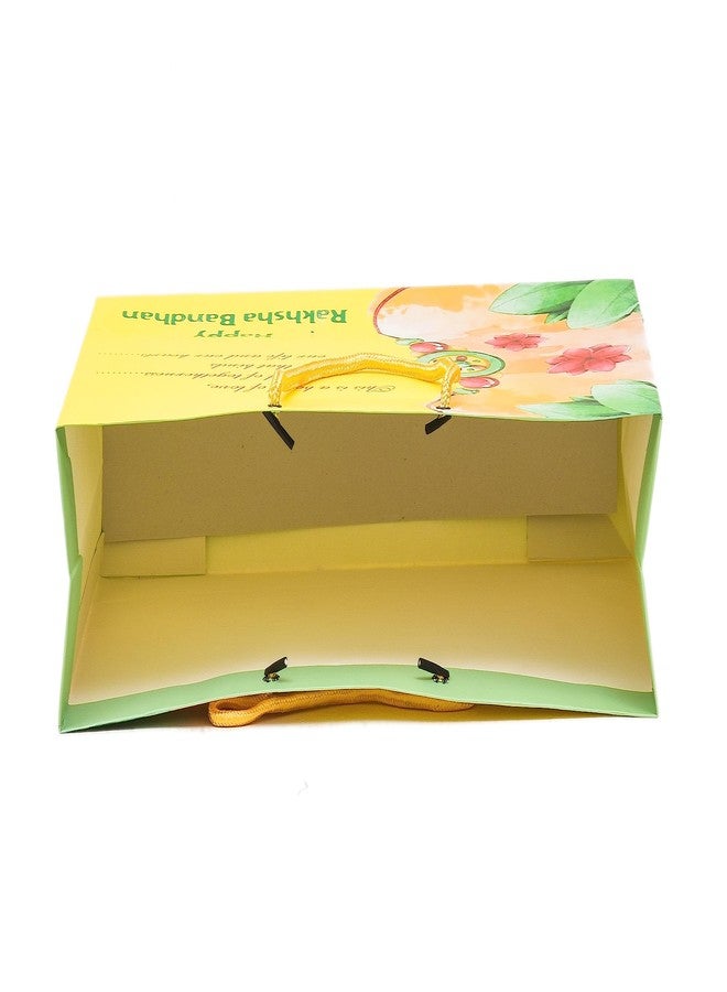 PPJ ® -HAPPY RAKSHA BANDHAN (5 Pcs.) (RAKHI PAPER BAGS) PAPER CARRY BAG, 10 Inch X 14 Inch X 4 Inch for RAKHI FUNCTION//RETURN GIFTS (Pack of 5) - Image 5