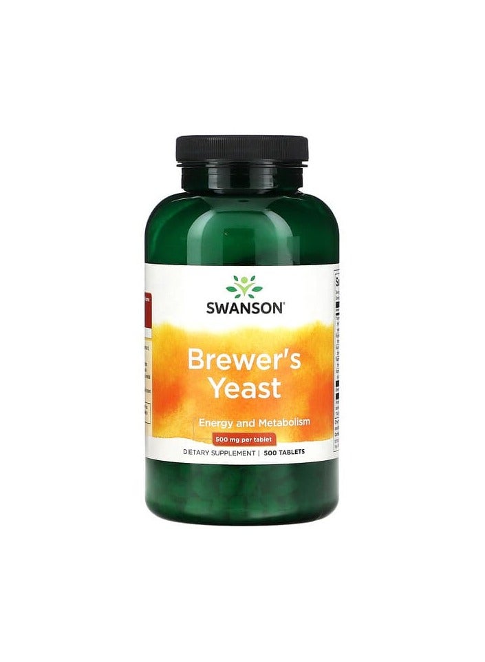 SWANSON Brewer's Yeast, 500 mg, 500 Tablets