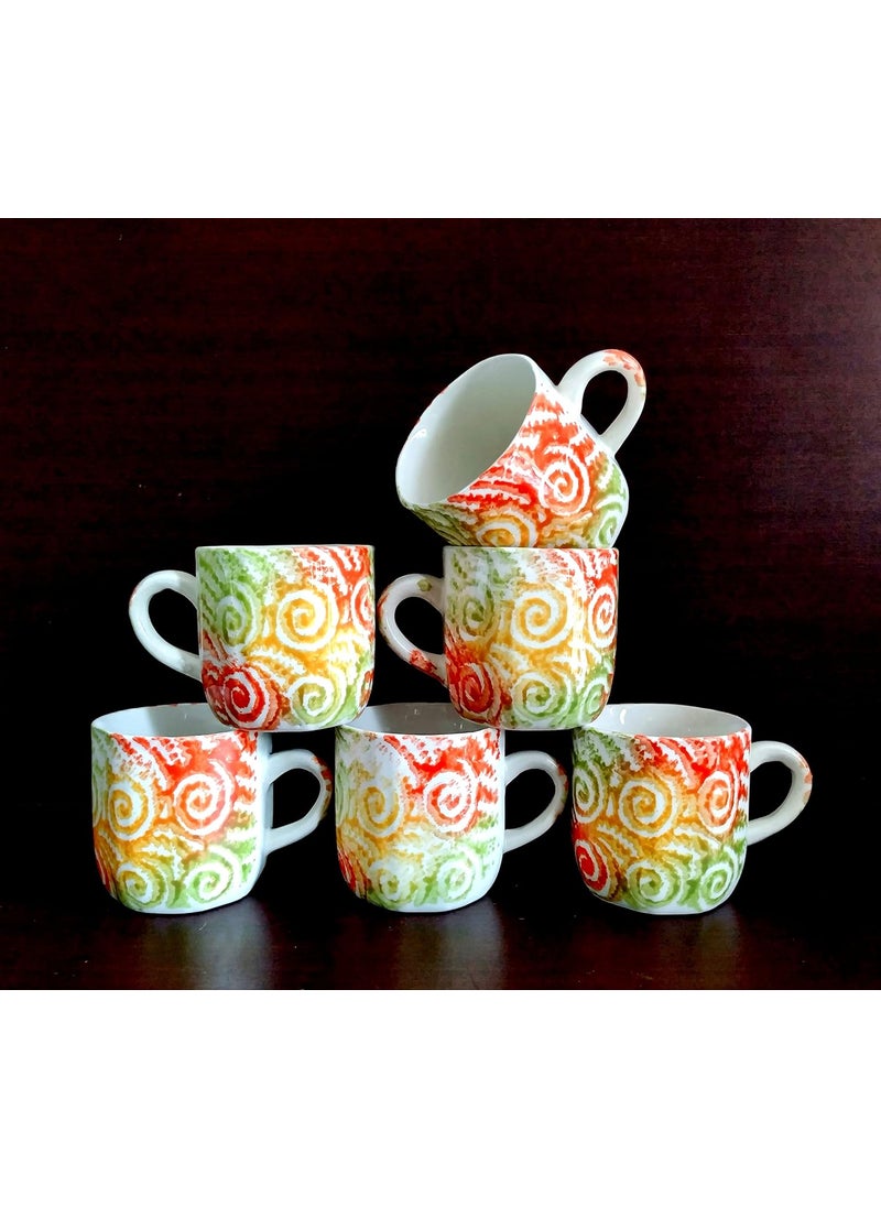 MOODY PANDA MOODY PANDA Lively Set of 6 Cups Cup Set Ceramic  - Image 4