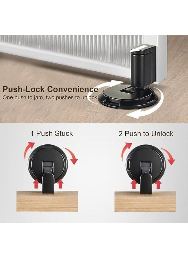 Starwell Magnetic Door Stopper, Mechanical Door Stopper, 2024 Upgrade Punch-Free Mechanical Silent Floor Door Stop, Magnetic Door Catch Holder for Bottom of Door  - Image 2