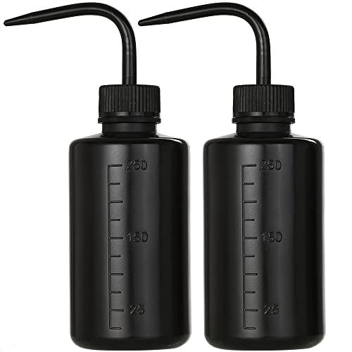 HOOMBOOM 2Pcs Tattoo Wash & Watering Bottle 250ml | 8oz Squirt Black - Image 1