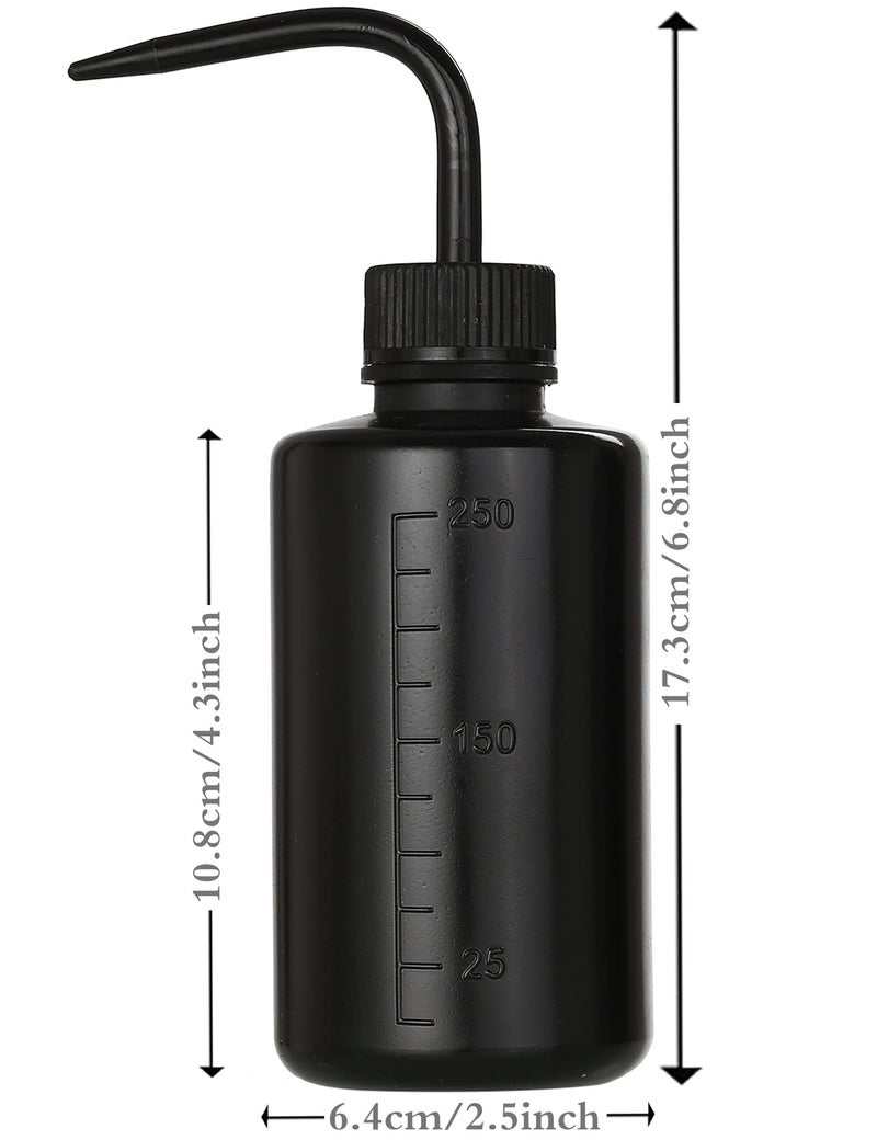 HOOMBOOM 2Pcs Tattoo Wash & Watering Bottle 250ml | 8oz Squirt Black - Image 3