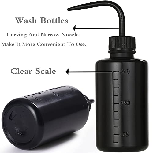 HOOMBOOM 2Pcs Tattoo Wash & Watering Bottle 250ml | 8oz Squirt Black - Image 4