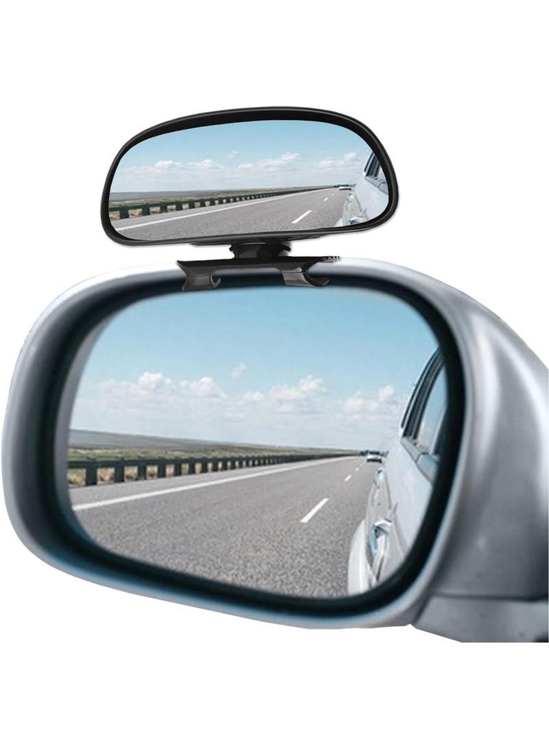Car Blind Spot Mirror Adjustable 360 Degree Rotation Angle Car Auxiliary Convex HD Glass Side Exterior Rearview Mirror with Snap Way Clip On and Sticker Universal for Auto Cars Truck SUVs - Image 1