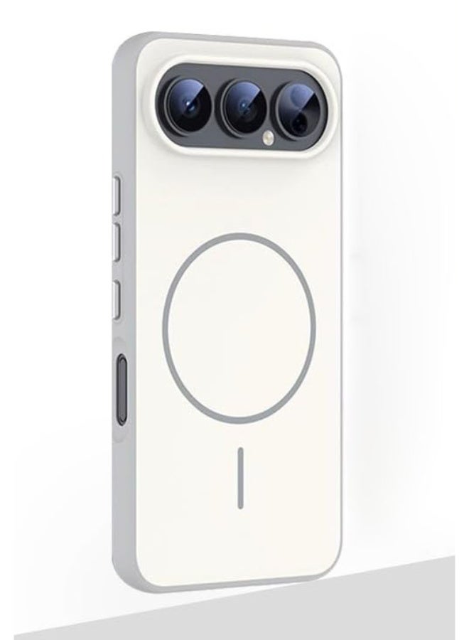 عام غطاء مغناطيسي متوافق مع هونور 500 برو 5G، خلفية هاتف صلبة للشحن اللاسلكي، تصميم ألوان مقطعة بملمس جلدي وإطار واقي. - Image 3