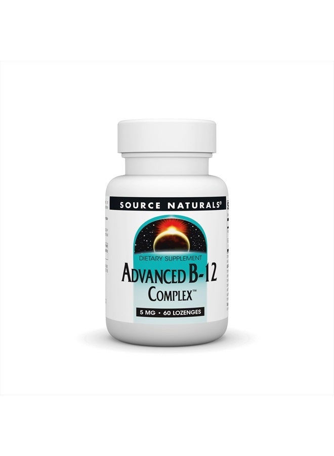 Source Naturals مركب ب-12 المتقدم 5 ملغ حبة مصّ، 60 حبة مصّ - Image 1