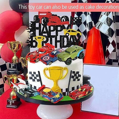 PLUSPOINT Diecast Metal Superhero Car, Pack of 6 mini 1:64scale Metal Cars, Superhero Alloy Push N Go Racing Vehicles for Children Racing Cars for Kids Age 3+ - Image 4