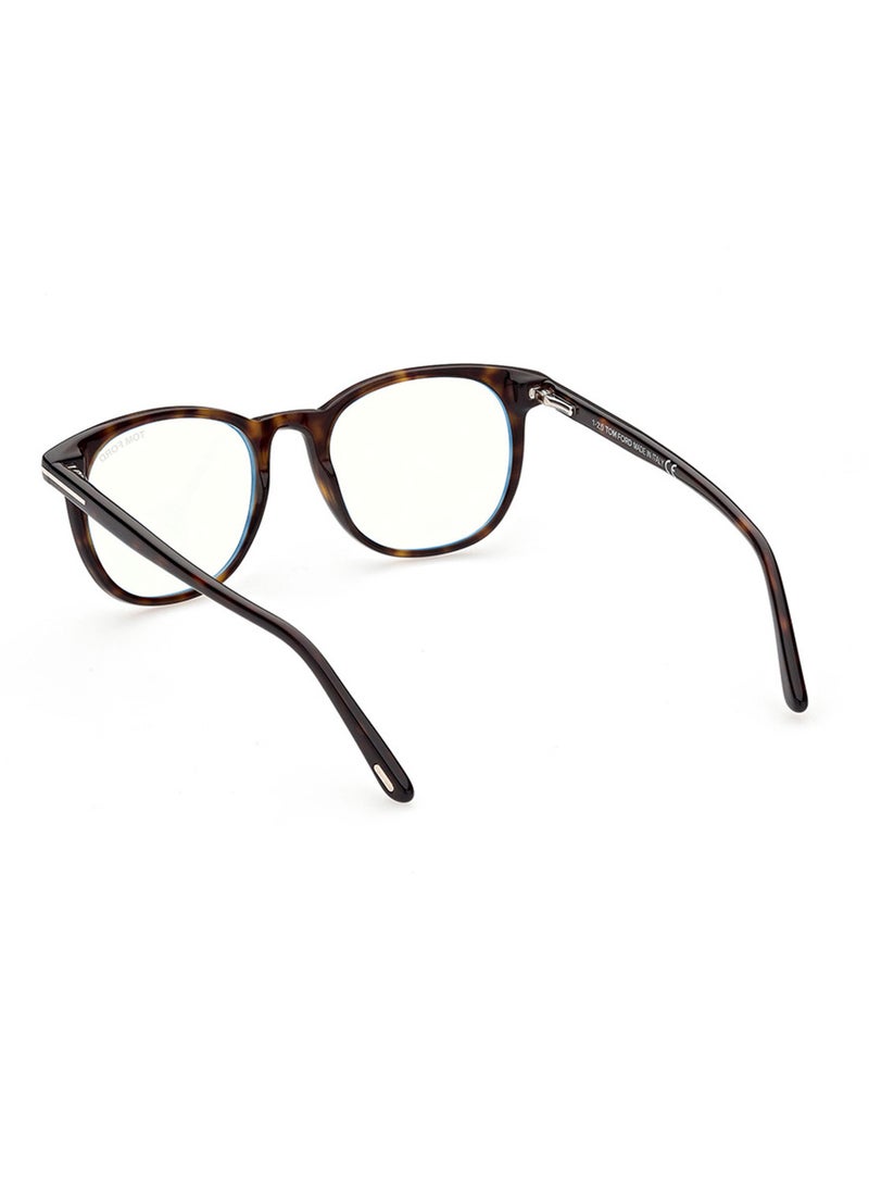 TOM FORD إطار نظارات رجالي دائري من الأسيتات البني Ft5754-B05251 - Image 5