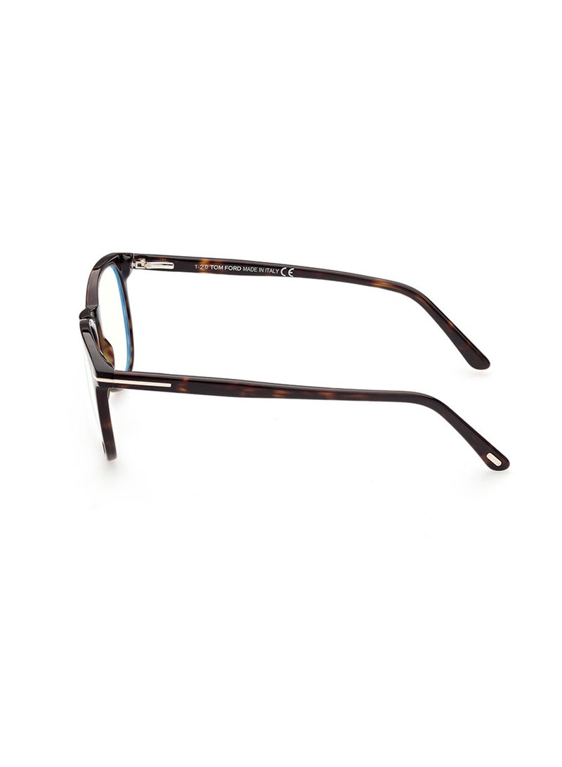 TOM FORD إطار نظارات رجالي دائري من الأسيتات البني Ft5754-B05251 - Image 4