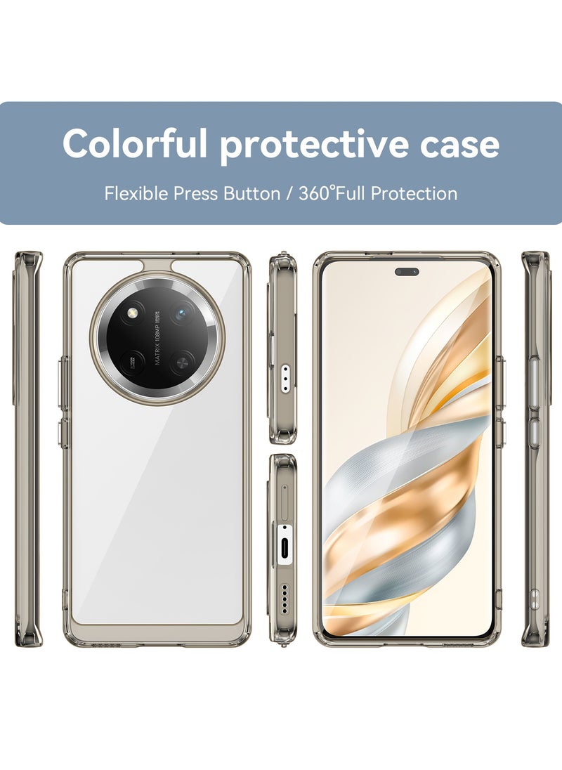 URBBKING Non Yellowing Drop Protection Thin Flexible Silicone TPU Shockproof Protective Slim Fit Phone Cover For Honor X9c 5G Grey  - Image 2