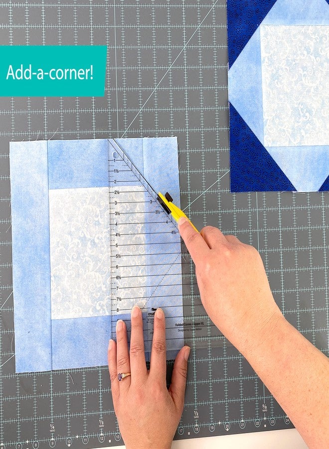 Creative Grids Folded Corner Clipper XL Quilt Tool - CGRFCCXL - Made in USA, 10in x 10in, Non-Slip Grip Acrylic Quilting, Sewing, Crafting, Patchwork Ruler & Template - Image 3