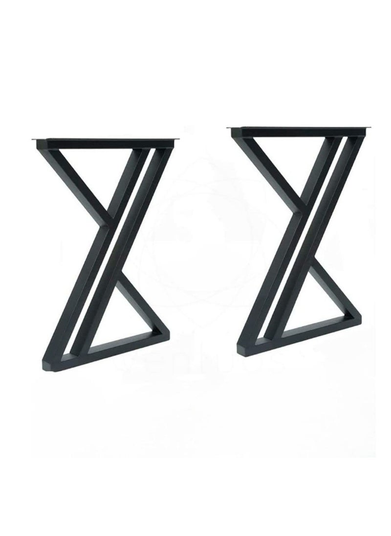 Ventuos Ventuos Metal Furniture Legs 2pcs Solid Mild Steel Furniture Legs with New Modern Style for Side Table Legs TV Stand Legs Table Cabinet Legs Sofa Legs 2 pcs Z Designe  - Image 1