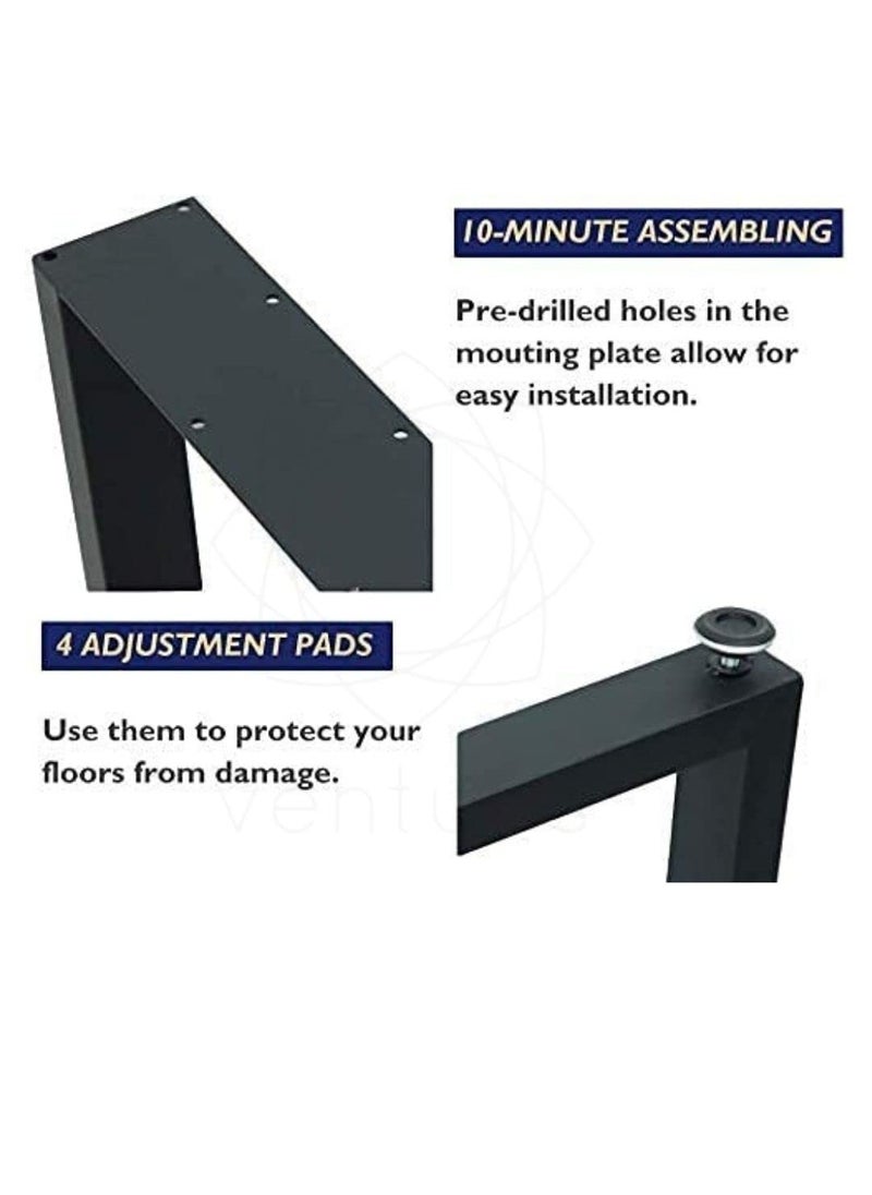 Ventuos Ventuos Metal Furniture Legs 2pcs Solid Mild Steel Furniture Legs with New Modern Style for Side Table Legs TV Stand Legs Table Cabinet Legs Sofa Legs 2 pcs Z Designe  - Image 4