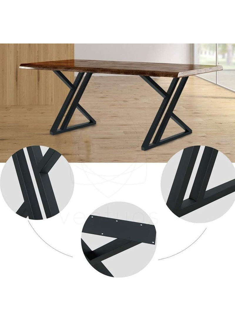 Ventuos Ventuos Metal Furniture Legs 2pcs Solid Mild Steel Furniture Legs with New Modern Style for Side Table Legs TV Stand Legs Table Cabinet Legs Sofa Legs 2 pcs Z Designe  - Image 5