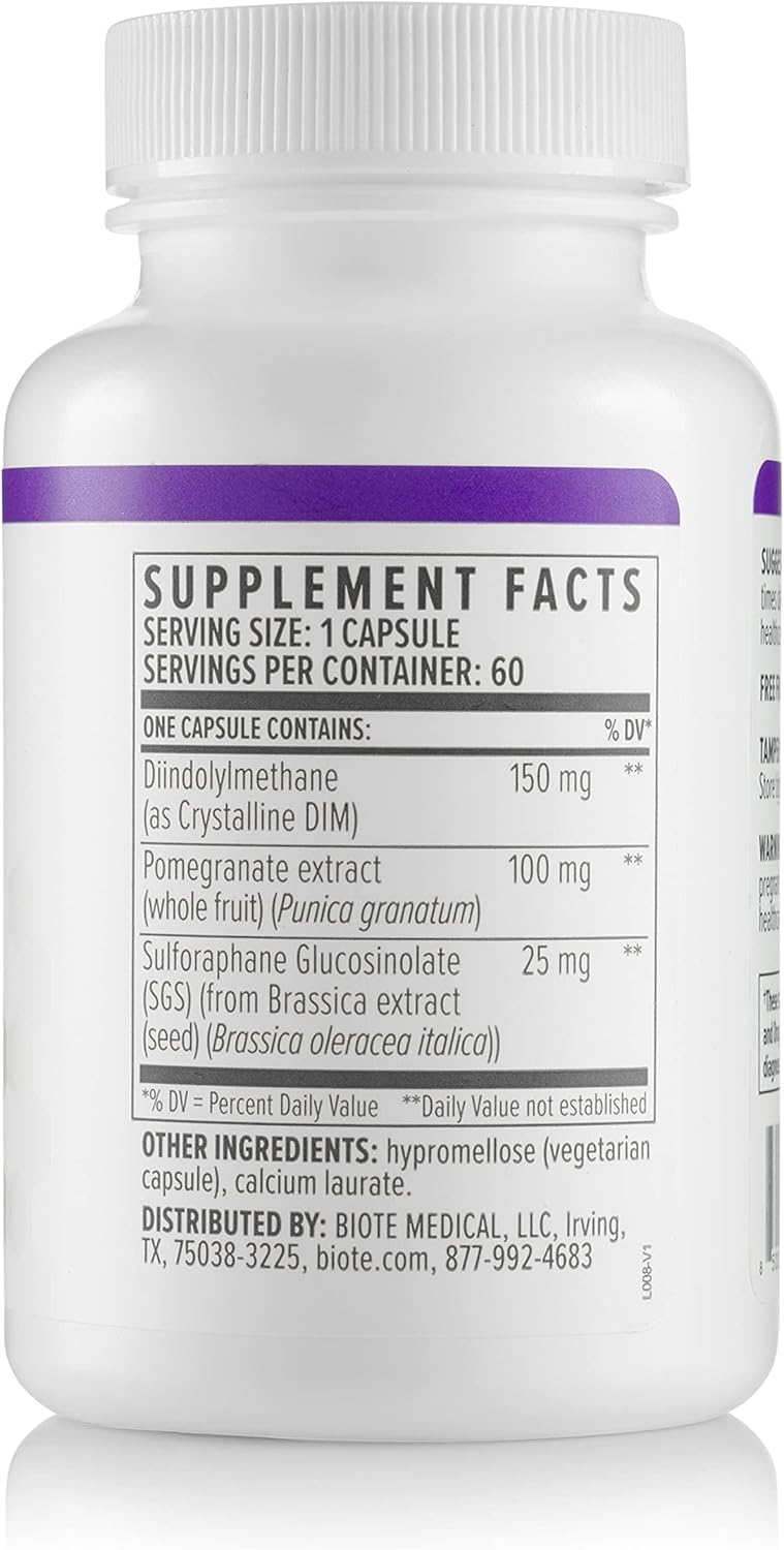 Biote Nutraceuticals  DIM SGS   Hormone  Detox 60 Capsules - Image 3