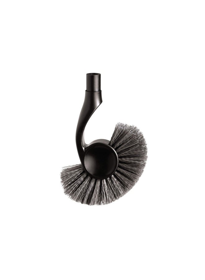 simplehuman Bt1095 Replacement Toilet Brush Head  Easy Screw On  Stiff Outer Bristles  Black Plastic 