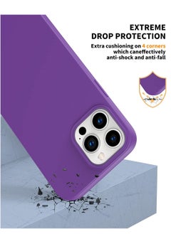 BORTONY iPhone 14 Pro Silicone Case Military Grade Drop Protection Anti-Scratch Microfiber Lining Ultra Slim Thin Shockproof Protective Cover for iPhone 14 Pro 6.1 inch  - Image 5