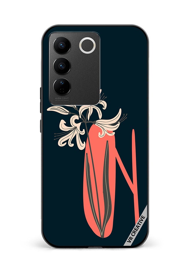 VR CREATIVE Protective Case Cover For Vivo V27e Alphabet N Design Multicolour - Image 1