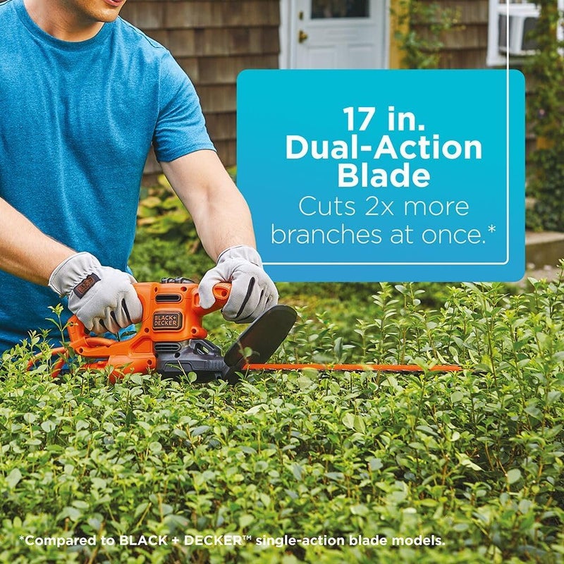 BLACK+DECKER Electric Hedge Trimmer, 17-Inch (BEHT150) - Image 2