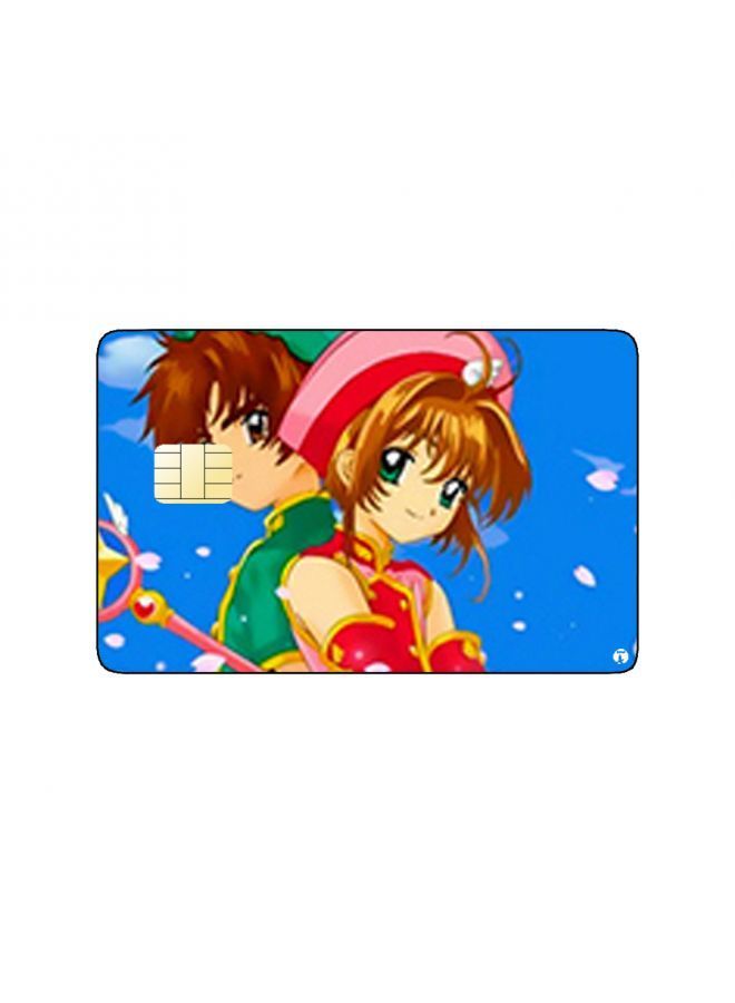 RKN PRINTED BANK CARD STICKER Syaoran And Sakura From Cardcaptor Anime - Image 1