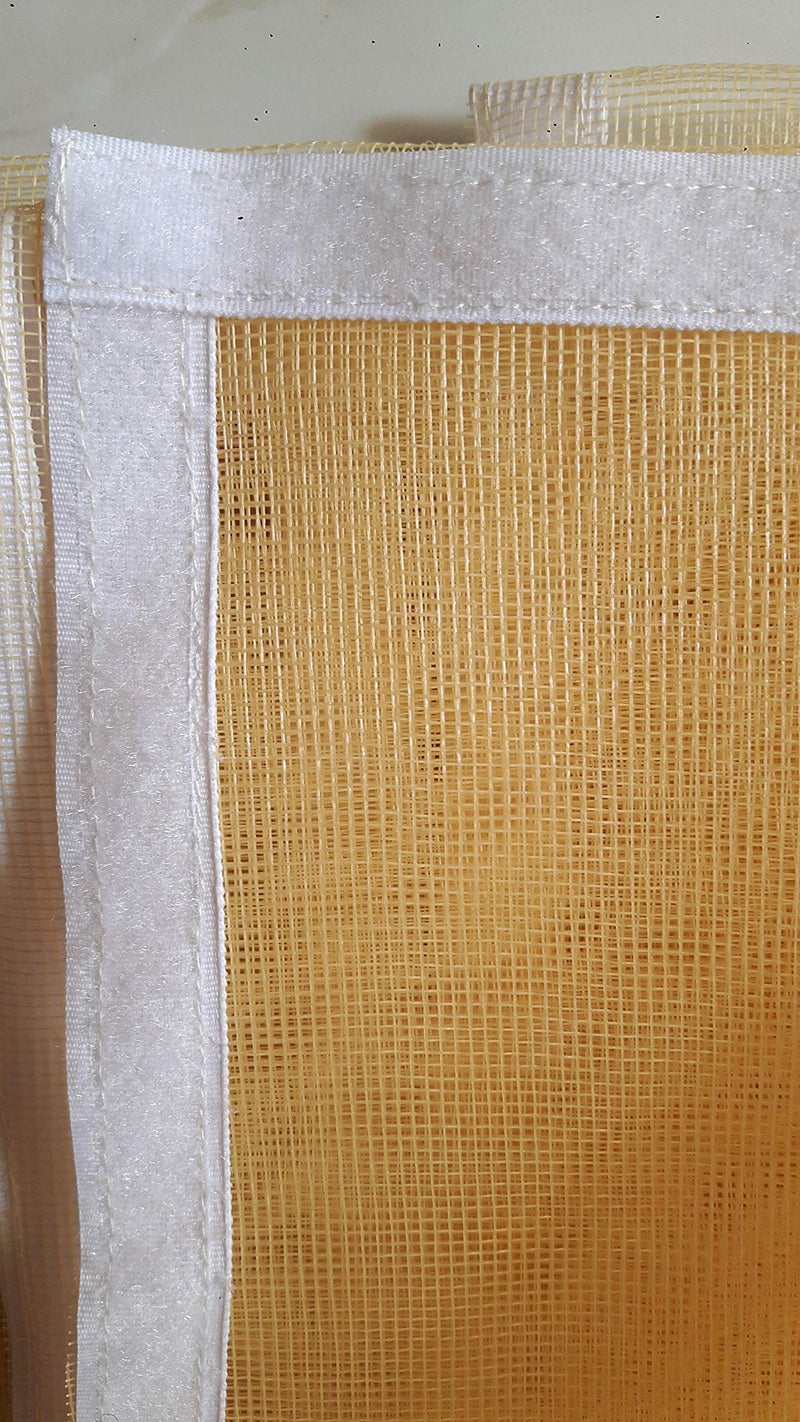 SAI PRASEEDA Mosquito Net for Window with Fiber Glass 3/4feet(90/120cm) 35/47Inches 1 Year Guarantee Already Stitched with Net(Yellow Color) 200GSM No:31 - Image 4