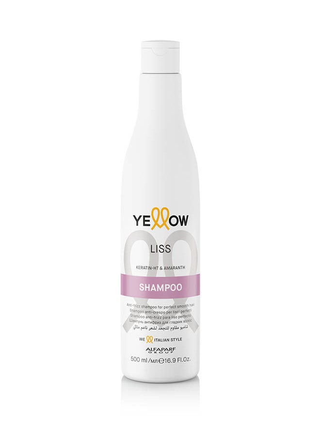 ALFAPARF MILANO - Yellow Liss shampoo with keratin and amaranth oil for wavy, straight and chemically straightened hair 500ml - Image 1