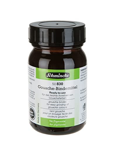 Schmincke Readytouse gouache binder 200 ml 50 830 037 for easy grinding of velvetlike watercolours in combination artists pigments Selfmade gouche colours