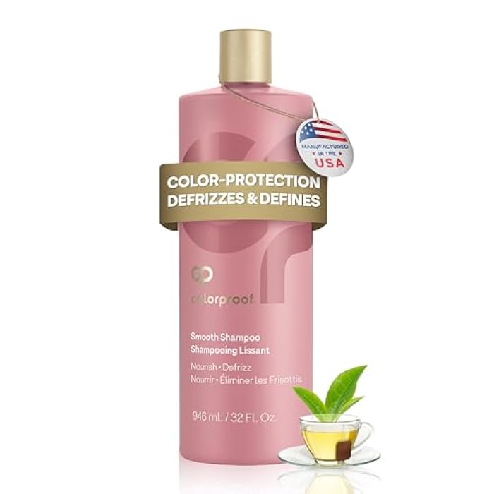 Colorproof Smooth Shampoo 32 Fl. Oz. Smoothing Anti-Frizz Shampoo with with a Frizz-Fighting, Gentle, Cleansing, Hydrating Color-Protection Formula for Color Treated Hair, White Tea Scent - Image 1