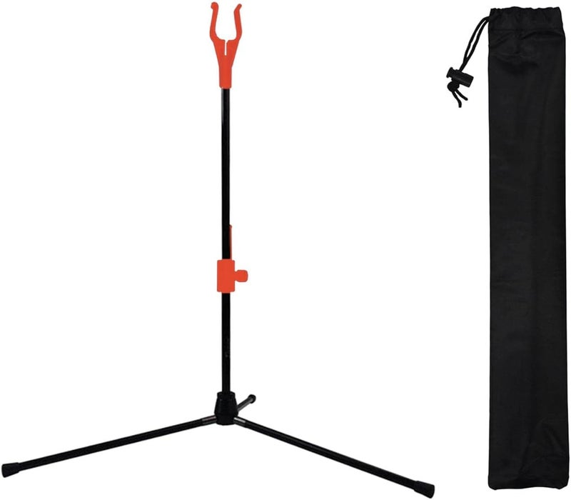 klarakoCompound Bow Stand Rack Holder Foldable Archery Bow Stand Tripod Portable Recurve Bow Holder Bracket with Storage Bag for Archery Target Shooting - Image 3