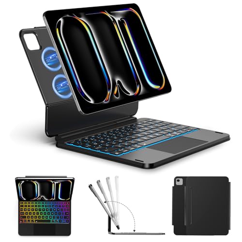 ORDA Keyboard Case for iPad Pro 13-inch (M4,2024) iPad Pro 13" Case with Keyboard Magic Keyboard with iPadOS Shortcut Keys,Easy-Set Floating Cantilever Magnetic Stand,Multi-Gesture Trackpad,7-Backlit - Image 1