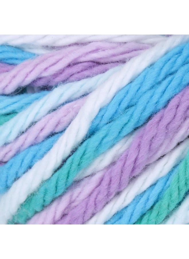 Lily Sugar 'N Cream The Original Ombre Yarn, 2oz, Gauge 4 Medium, 100% Cotton, Beach Ball Blue - Machine Wash & Dry - Image 2