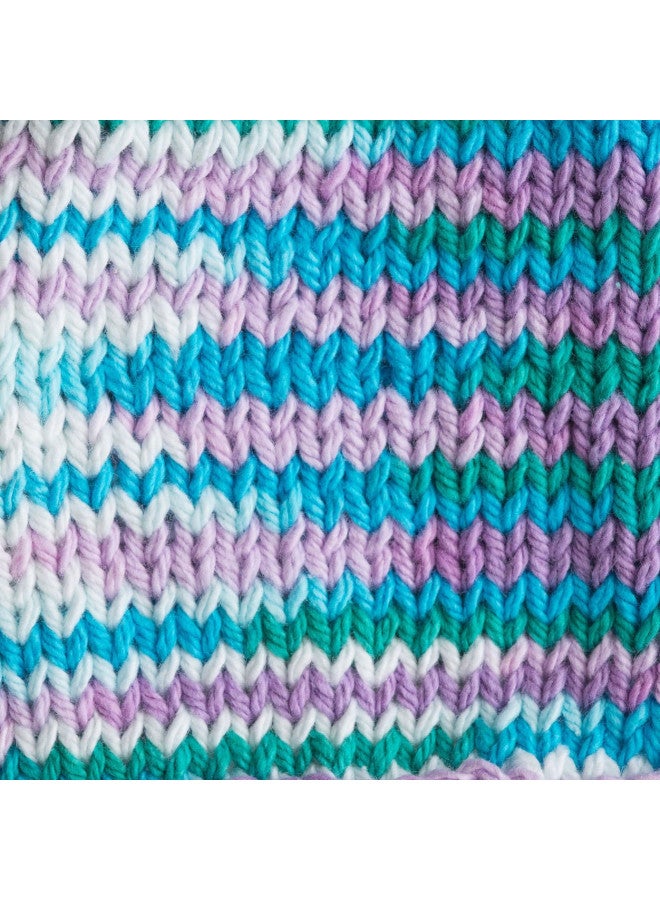 Lily Sugar 'N Cream The Original Ombre Yarn, 2oz, Gauge 4 Medium, 100% Cotton, Beach Ball Blue - Machine Wash & Dry - Image 4