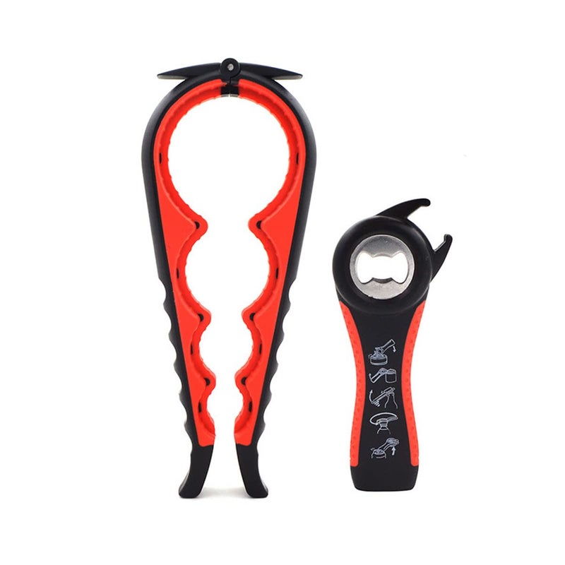 Bottle Opener for Arthritic HandJar Opener for Old People Children Women Those with Weak HandsMultifunctional Kitchen Gadgets 02Black