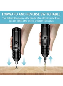 Y&D Cordless Rechargeable Screwdriver, 1200mAh 3.7V Screwdriver Rechargeable, with 10 Magnetic Bits Electric Sets, Forward and Reverse Rotate (Standard)  - Image 4